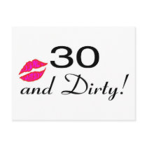 30 And Dirty Lips Postcards