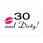 30 And Dirty Lips Postcards