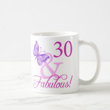 30 And Fabulous Birthday Gifts (Plum) Coffee Mug