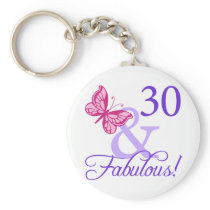 30 And Fabulous Birthday Keychains