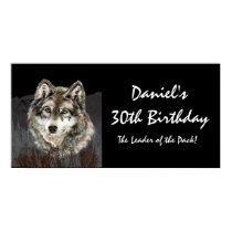 30 Birthday Banner Leader of the Pack Wolf Fun Print