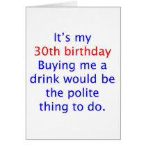 30 buy me a drink greeting cards