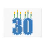 30 Candles (Blue / Green) Postcards