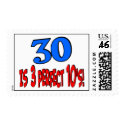 30 is 3 perfect 10s (BLUE) postage by Birthdaybash 30 is 3 perfect 10s (BLUE) postage