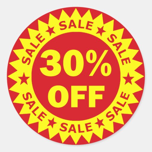30% Off Retail Sale Stickers | Zazzle