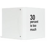 30 percent is too much binders