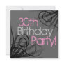 30 Pink Charcoal Swirl Custom Invitations 30 Pink Charcoal Swirl Custom Invitations
