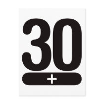 30 Plus Years Old - Black postcards by visualnewbie 30 Plus Years Old - Black postcards