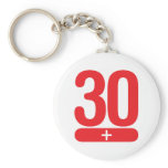 30 Plus Years Old - Red Keychain