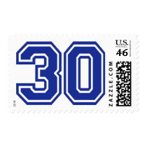 30 - thirty postage stamps
