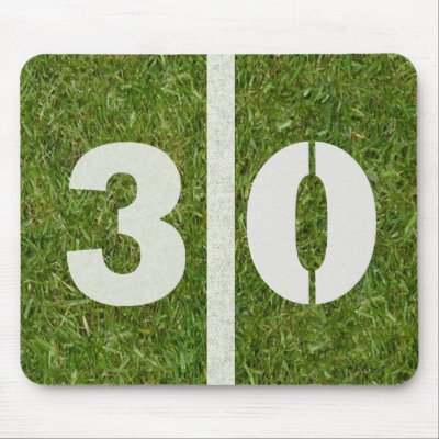 30 Yard Line Football Field Mousepad by TheLittleCardShop