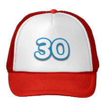 30 Year Birthday or Anniversary Sim Font Hat