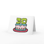 30 Year Old Birthday Cake Card