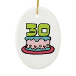 30 Year Old Birthday Cake Christmas Ornament