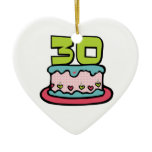 30 Year Old Birthday Cake Christmas Tree Ornament
