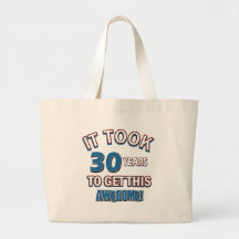 30 year old birthday designs canvas bags
