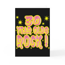 30 Year Olds Rock! (Pink) Greeting Card by TShirtDotCom 30 Year Olds Rock! (Pink) Greeting Card