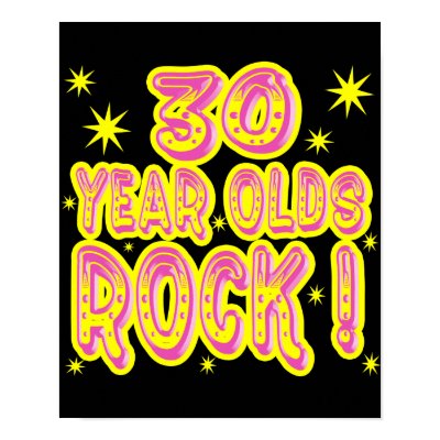 30 Year Olds Rock! (Pink) Poster Print by TShirtDotCom
