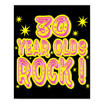 30 Year Olds Rock! (Pink) Poster Print