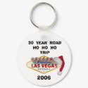30  YEAR  ROAD HO  HO  HO LV Black Letter Keychain