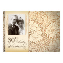 30th anniversary invitations with photo