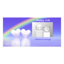 30th Anniversary Pearl Hearts Photo Card Template