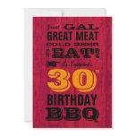 30th Birthday BBQ Grill Out Personalized Invite