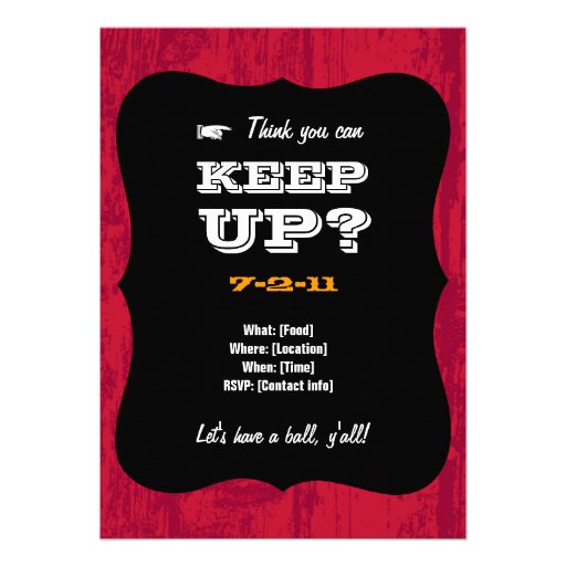 30th Birthday BBQ Grill Out Personalized Invite