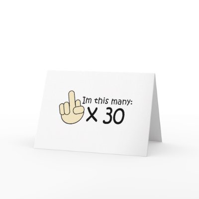 30th Birthday Greeting Card by Eholidayz