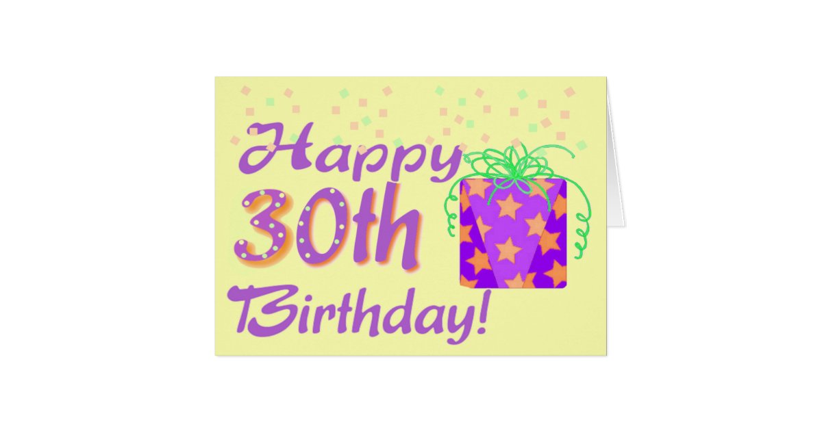 30th Birthday card template | Zazzle