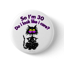 30th Birthday Cat Gifts buttons