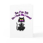 30th Birthday Cat Gifts Card