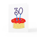 30th Birthday Cupcake card
