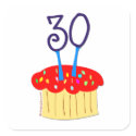 30th Birthday Cupcake sticker