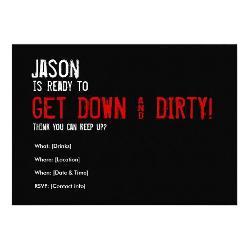 30th Birthday - Dirty 30 Invitation