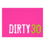 30th Birthday - Dirty 30 Invitation