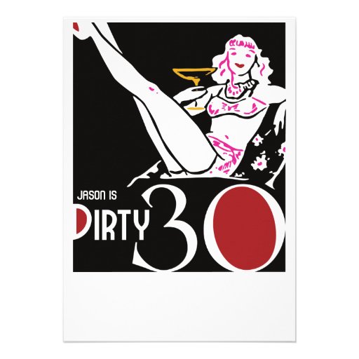 30th Birthday - Dirty 30 Invitation Swingers