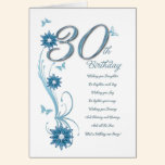 30th birthday in teal with flowers and butterfly cards