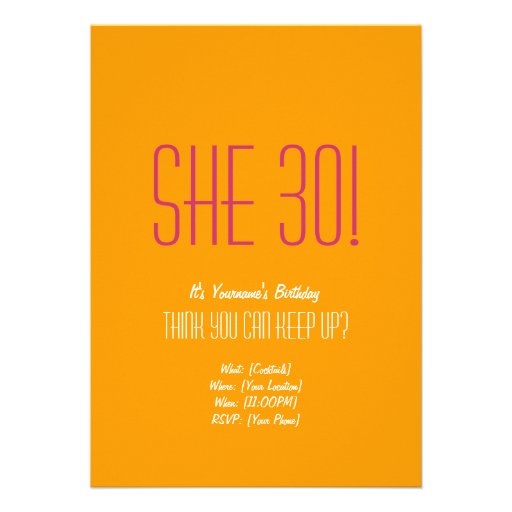 30th Birthday Invitation -Drink Drank Drunk