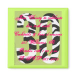 30th birthday invitation fridge magnet