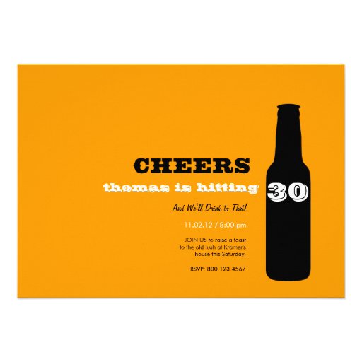30th Birthday Invitations - Beer Cheers!