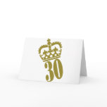 30th Birthday - Number – Thirty Card