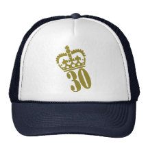 30th Birthday - Number – Thirty Mesh Hat