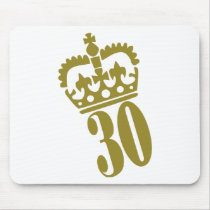30th Birthday - Number – Thirty Mouse Pad