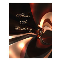 30th Birthday Party Abstract Art Cappuccino Glow invitations