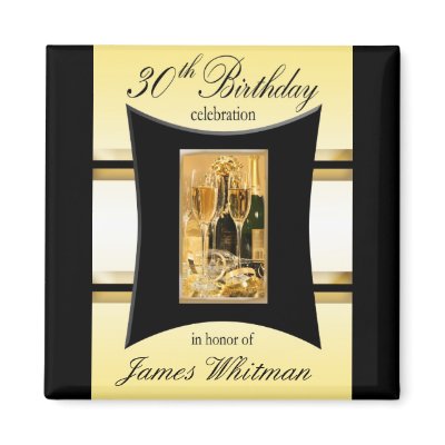 30th Birthday Party Favor/Souvenier Magnet by NightSweatsDiva