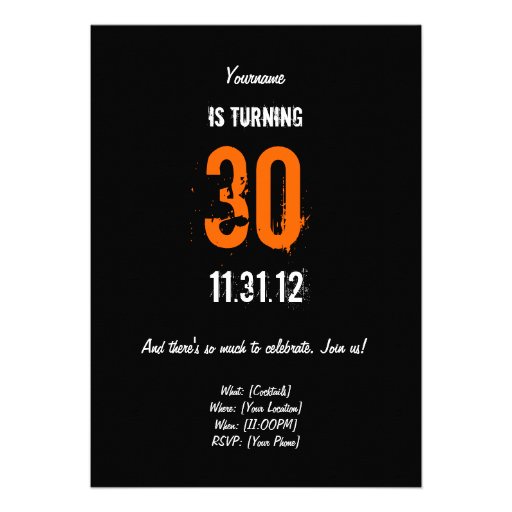 30th Birthday Party Geezer Invitation
