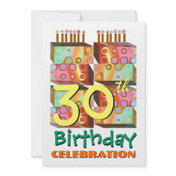 30th Birthday Party Invitation Candles & Gifts invitation