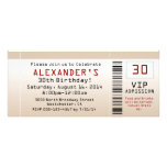 30th Birthday Party Invitation Sand Ticket invitations