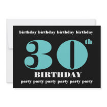 30th Birthday Party Invitation Template